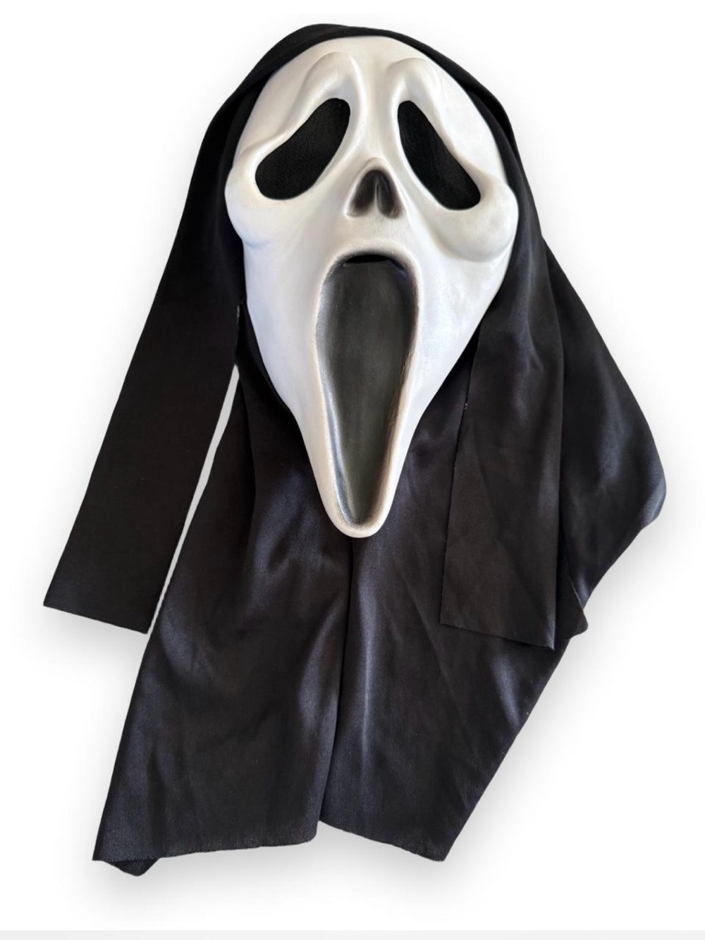 Kids Scream Ghost Face Mask with Black Hood